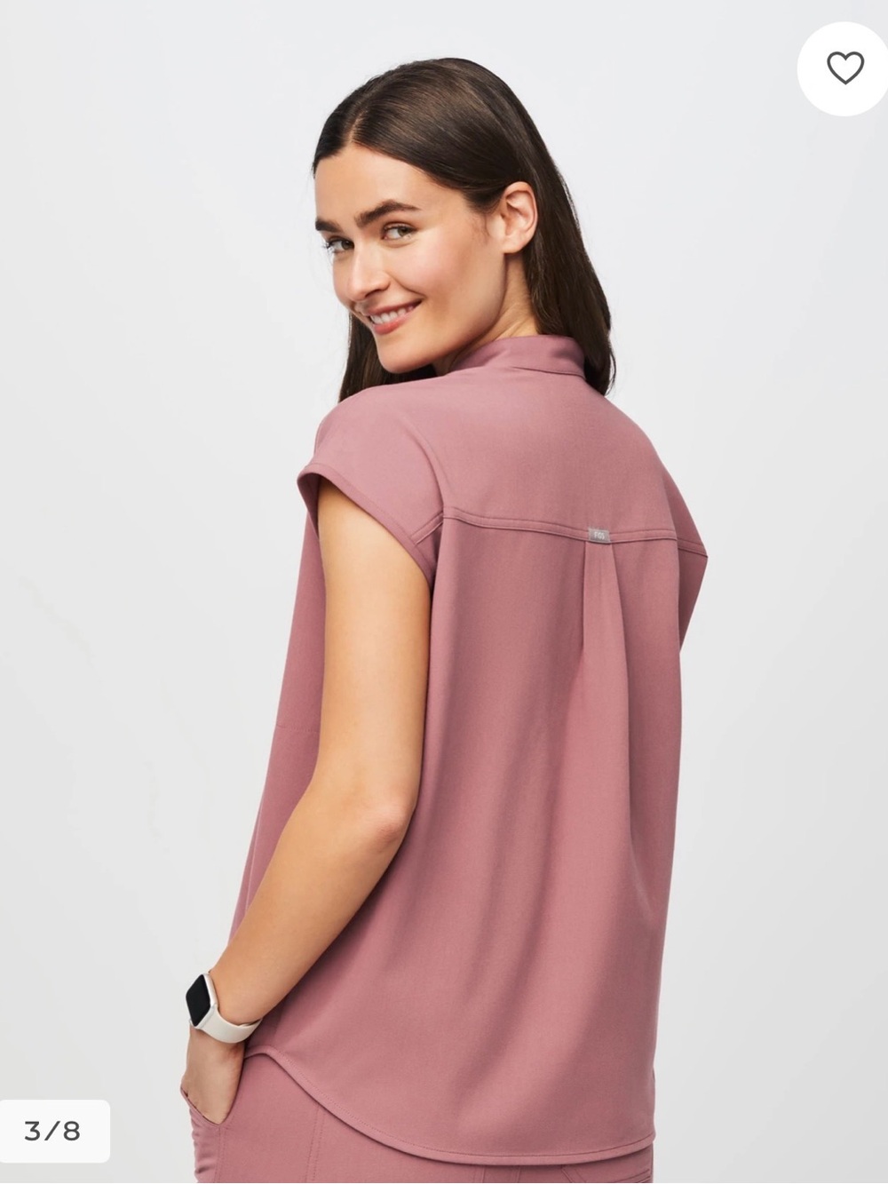 Figs Women's Sleeveless Top in mauve
